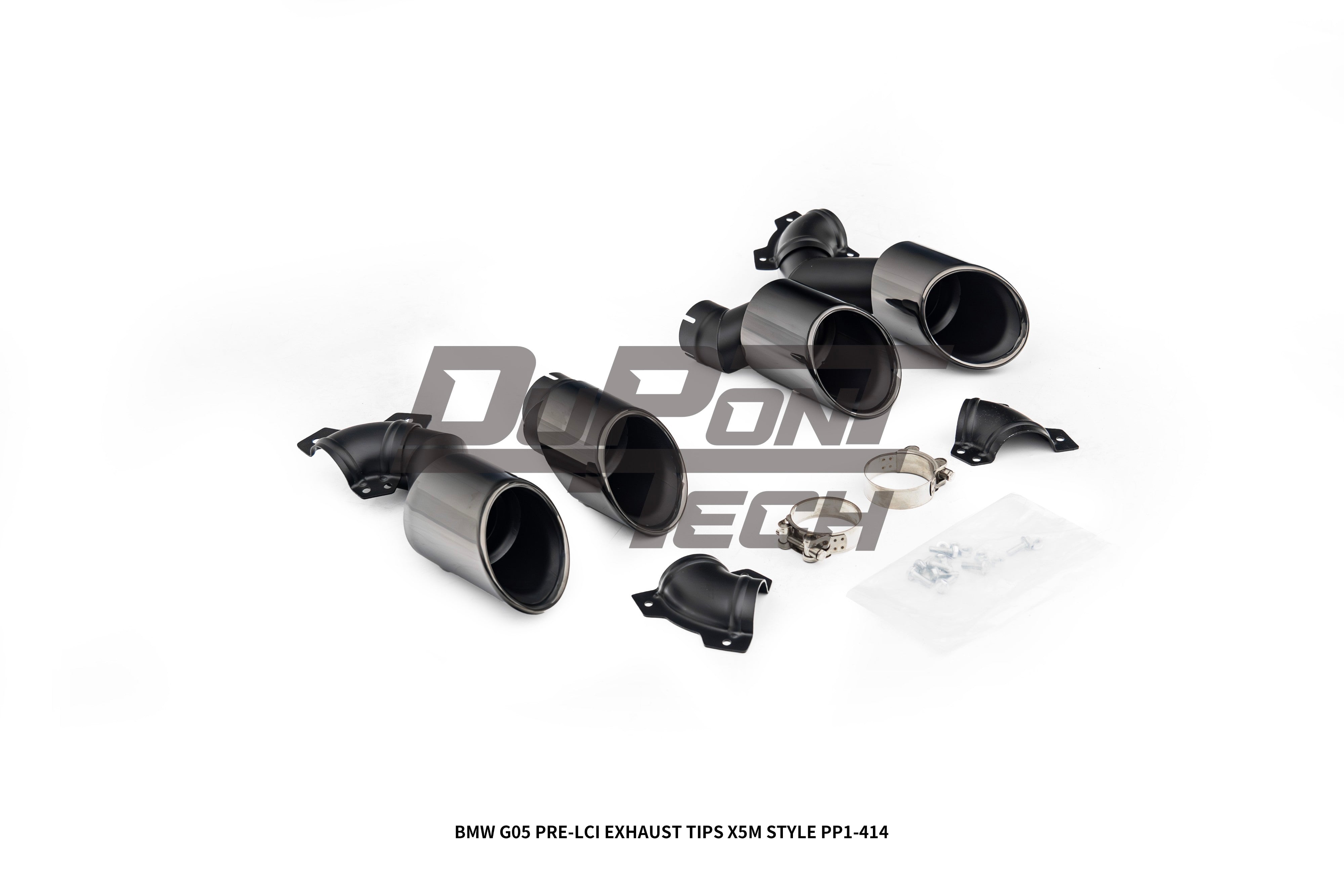 BMW X5 G05 M50i x/s Drive 40i Pre-LCI 2019 2020 2021 2022 2023 with Aftermarket Parts - X5M Style Exhaust Tips Stainless Steel from DuPont Tech