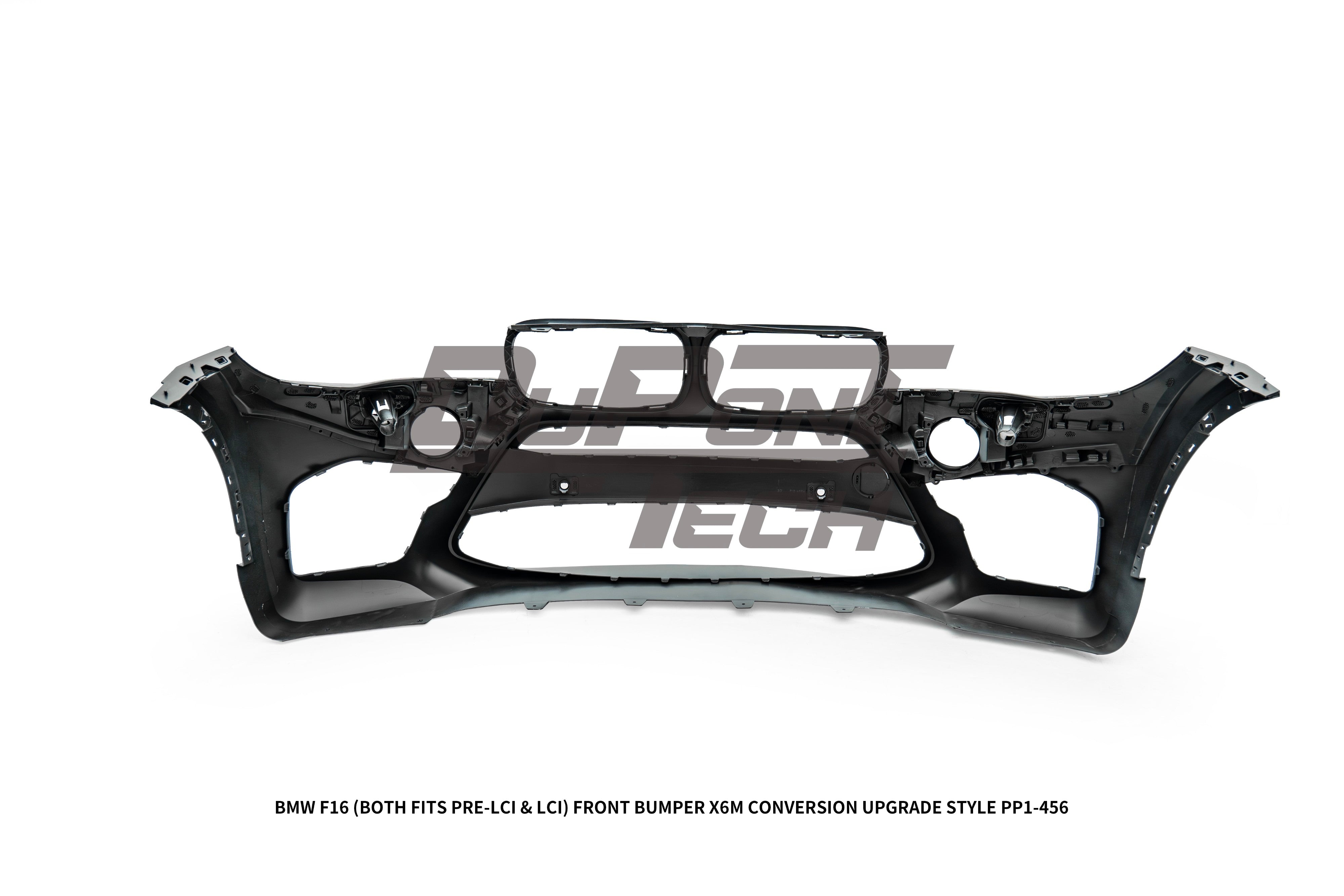BMW X6 M50d xDrive50i s/xDrive35i xDrive40d xDrive30d F16 (Both Fits Pre-LCI & LCI) 2015 2016 2017 2018 2019 with Aftermarket Parts - X6M Conversion Upgrade Style Front Bumper PP Polypropylene from DuPont Tech