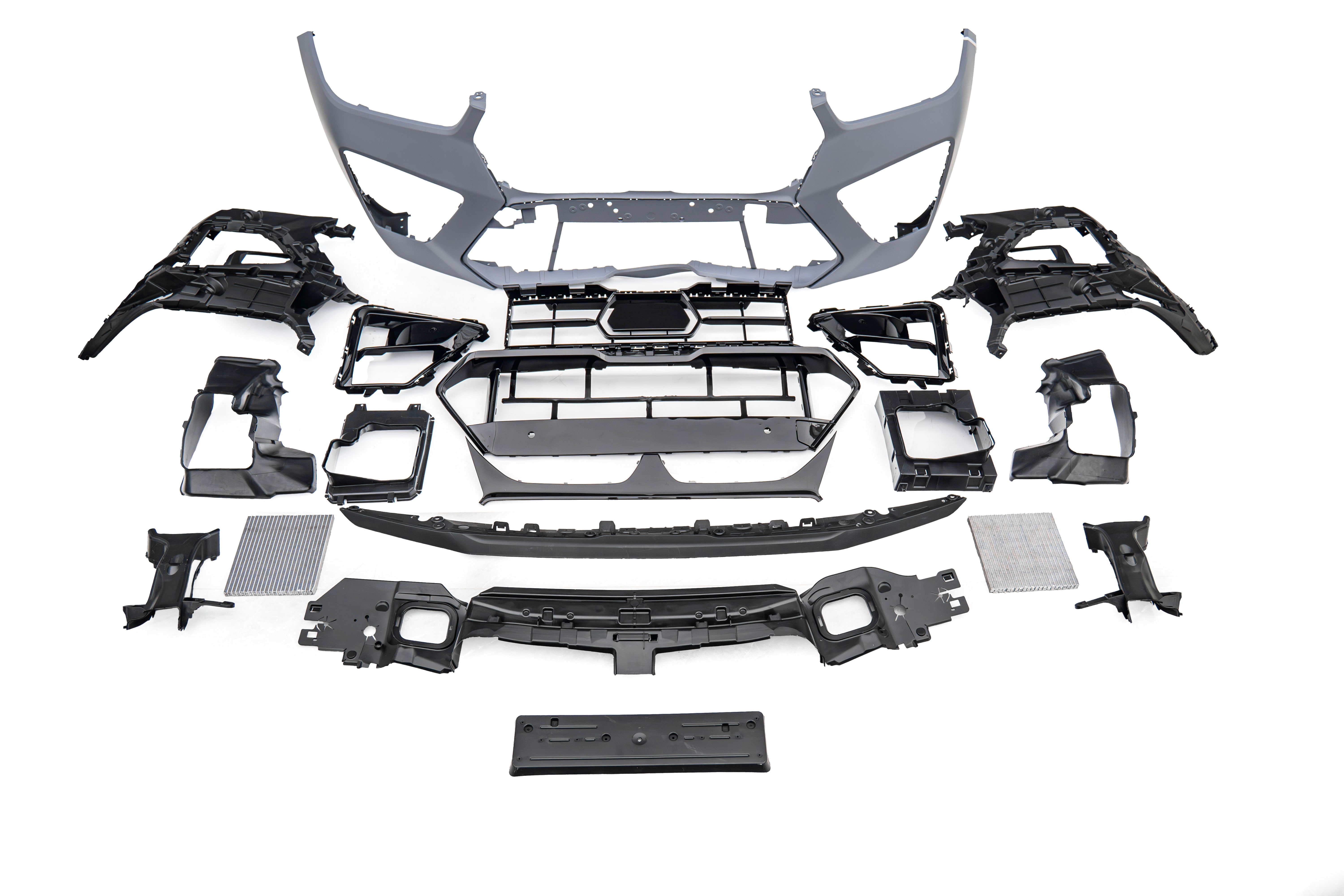 BMW X6 M60i xDrive40i G06 LCI 2024-ON with Aftermarket Parts - X6M Conversion Upgrade Style Front Bumper PP Polypropylene from DuPont Tech