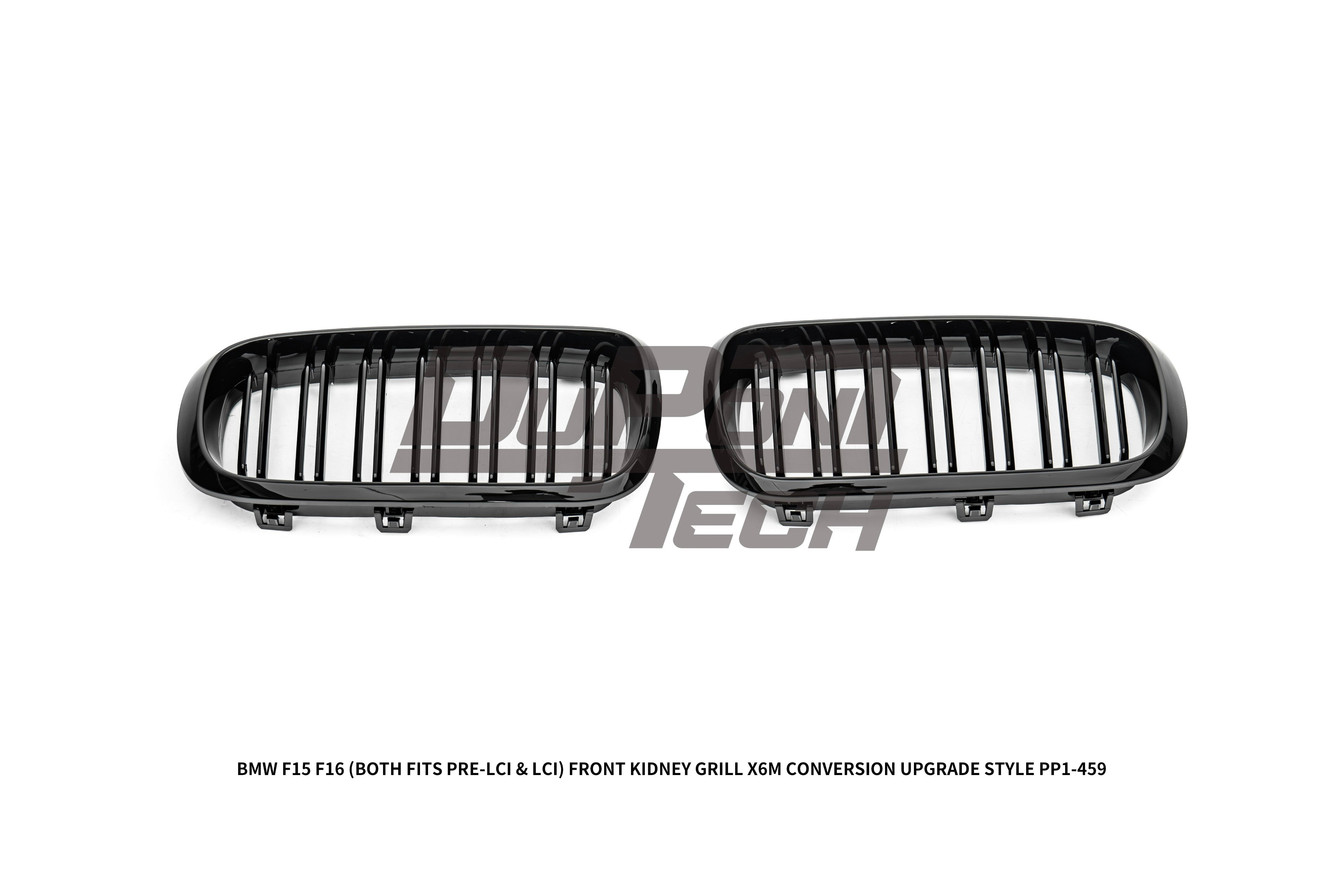 BMW X5 xDrive50i eDrive F15 (Both Fits Pre-LCI & LCI) 2014 2015 2016 2017 2018 & X6 M50d xDrive50i s/xDrive35i xDrive40d xDrive30d F16 (Both Fits Pre-LCI &  LCI) 2015 2016 2017 2018 2019 with Aftermarket Parts - X6M Conversion Upgrade Style Front Kidney Grill ABS from DuPont Tech