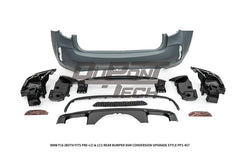 BMW X6 M50d xDrive50i s/xDrive35i xDrive40d xDrive30d F16 (Both Fits Pre-LCI &  LCI) 2015 2016 2017 2018 2019 with Aftermarket Parts - X6M Conversion Upgrade Style Rear Bumper PP Polypropylene from DuPont Tech