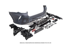 BMW X6 M60i xDrive40i G06 LCI 2024-ON with Aftermarket Parts - X6M Conversion Upgrade Style Rear Bumper PP Polypropylene from DuPont Tech