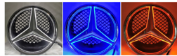 Mercedes Benz E-Class E63 E63S AMG E550 E400 E350 W212 Facelift 2014 2015 2016 with Aftermarket Parts - V1 Silver Chrome Mercedes Benz Light Up Emblem Illuminated Star Light ABS from DuPont Tech