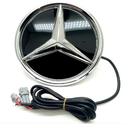 Mercedes Benz B-Class B200 W245 2005–2011 with Aftermarket Parts - V2 Silver Chrome Mercedes Benz Light Up Emblem Illuminated Star Light ABS from DuPont Tech