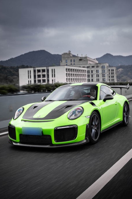 Porsche 991.1 Carrera Base/S/T/4/4S/Targa 4/ Targa 4S/GTS/Turbo/Turbo S/GT3/GT3RS 2012 2013 2014 2015 2016 &amp; 991.2 Carrera Base/S/T/4/4S/Targa 4/ Targa 4S/GTS/Turbo/Turbo S 2017 2018 2019 (designed to be installed on DuPont Tech GT2RS conversion front bumper ONLY) with Aftermarket Parts - GT2 Conversion Style Front Lip Dry Pre-preg Carbon Fiber from Dupont Tech