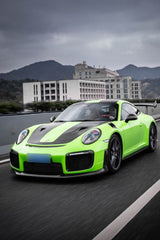 Porsche 991.1 Carrera Base/S/T/4/4S/Targa 4/ Targa 4S/GTS/Turbo/Turbo S/GT3/GT3RS 2012 2013 2014 2015 2016 &amp; 991.2 Carrera Base/S/T/4/4S/Targa 4/ Targa 4S/GTS/Turbo/Turbo S 2017 2018 2019 (designed to be installed on DuPont Tech GT2RS conversion front bumper ONLY) with Aftermarket Parts - GT2 Conversion Style Front Lip Dry Pre-preg Carbon Fiber from Dupont Tech