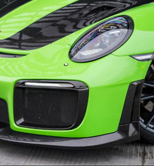 Porsche 991.1 Carrera Base/S/T/4/4S/Targa 4/ Targa 4S/GTS/Turbo/Turbo S/GT3/GT3RS 2012 2013 2014 2015 2016 & 991.2 Carrera Base/S/T/4/4S/Targa 4/ Targa 4S/GTS/Turbo/Turbo S 2017 2018 2019 (designed to be installed on DuPont Tech GT2RS conversion front bumper ONLY) with Aftermarket Parts - GT2RS Conversion Style DRL Fog Light Surround Trim Dry Pre-preg Carbon Fiber from Dupont Tech