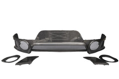 Porsche 991.1 Carrera Base/S/T 2012 2013 2014 2015 2016 & 991.2 Carrera Base/S/T 2017 2018 2019 (designed to be installed on DuPont Tech GT2RS conversion rear bumper ONLY) with Aftermarket Parts - GT2RS Conversion Style Rear Diffuser Dry Pre-preg Carbon Fiber from Dupont Tech