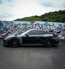 Porsche 911 991.1 Carrera Base/S/T 2012 2013 2014 2015 2016 & 991.2 Carrera Base/S/T 2017 2018 2019 with Aftermarket Parts – GT2RS Conversion Style Side Skirts PP Polypropylene