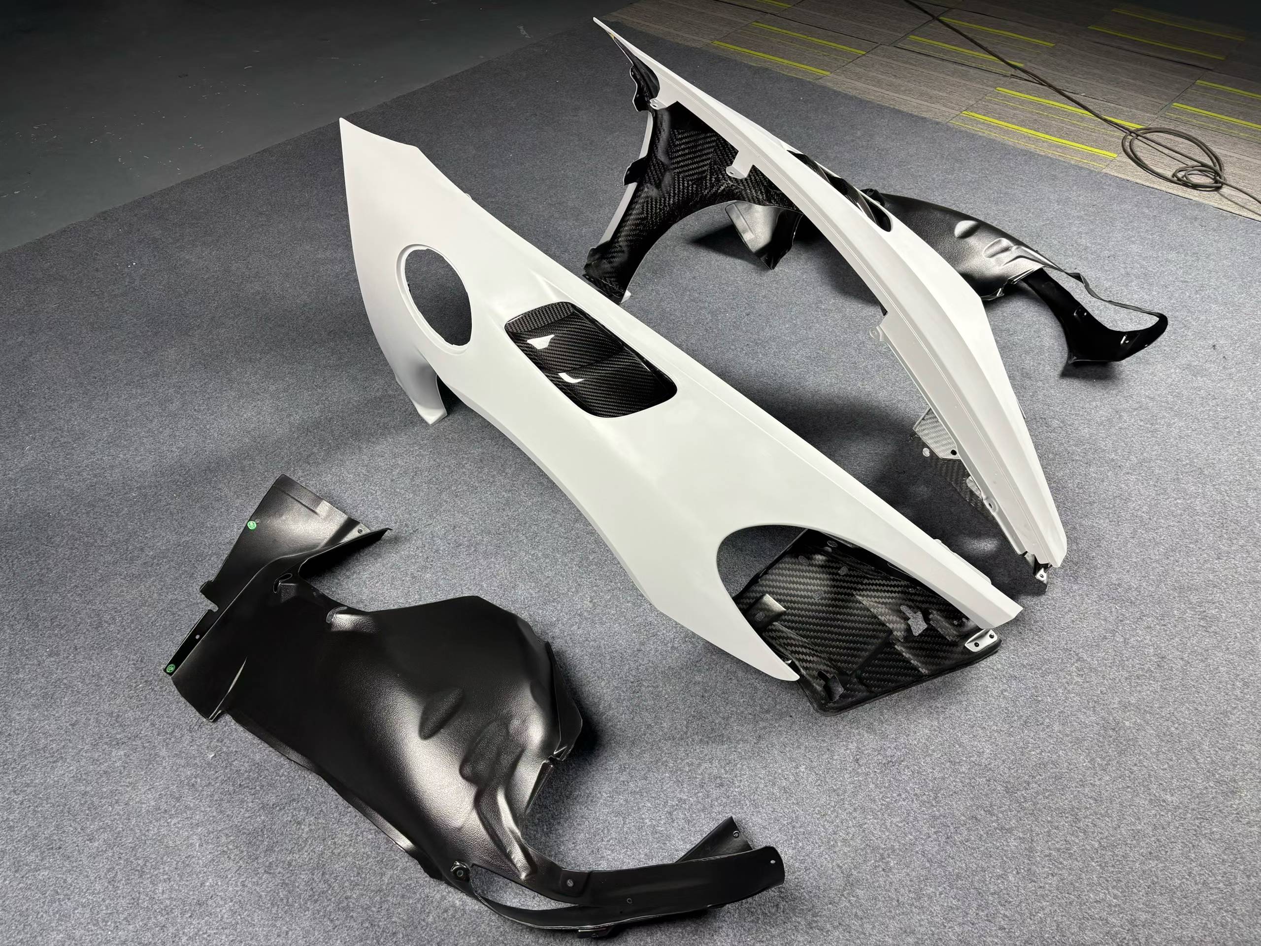 Porsche 718 982 Cayman Boxster (Base / T / S / GTS / GT4 / Spyder) 2017 2018 2019 2020 2021 2022 2023 2024 2025 with Aftermarket Parts - GT4RS Conversion Style Front Fenders Carbon Fiber from Dupont Tech