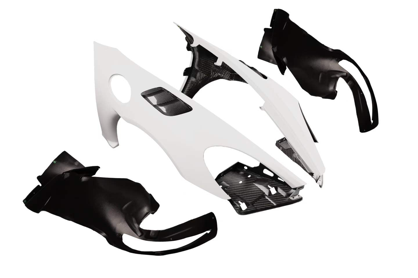 Porsche 718 982 Cayman Boxster (Base / T / S / GTS / GT4 / Spyder) 2017 2018 2019 2020 2021 2022 2023 2024 2025 with Aftermarket Parts - GT4RS Conversion Style Front Fenders Carbon Fiber from Dupont Tech