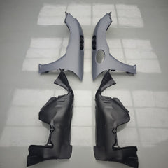 Porsche 718 982 Cayman &amp; Boxster (Base / T / S / GTS / GT4 / Spyder) 2017 2018 2019 2020 2021 2022 2023 2024 2025 with Aftermarket Parts - RS Style Front Fenders Partial Carbon Fiber / PP Polypropylene from&nbsp;Dupont Tech