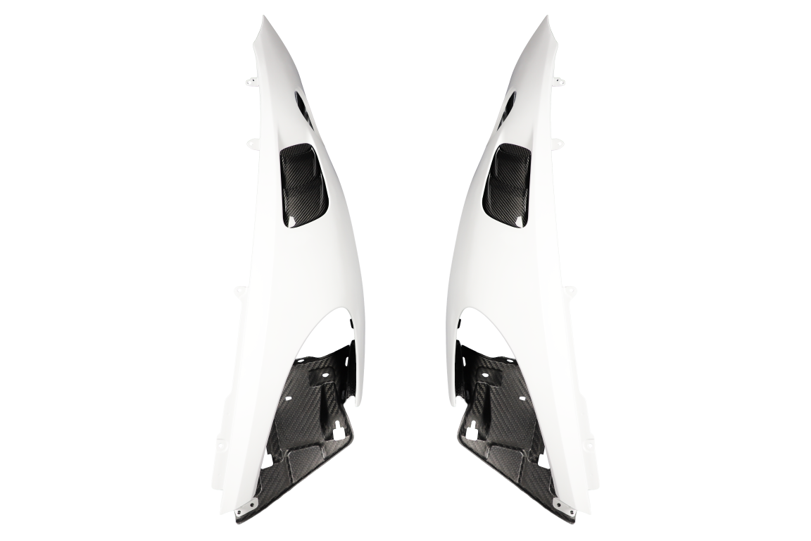 Porsche 718 982 Cayman &amp; Boxster (Base / T / S / GTS / GT4 / Spyder) 2017 2018 2019 2020 2021 2022 2023 2024 2025 with Aftermarket Parts - RS Style Front Fenders Partial Carbon Fiber / PP Polypropylene from&nbsp;Dupont Tech