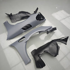 Porsche 718 982 Cayman &amp; Boxster (Base / T / S / GTS / GT4 / Spyder) 2017 2018 2019 2020 2021 2022 2023 2024 2025 with Aftermarket Parts - RS Style Front Fenders Partial Carbon Fiber / PP Polypropylene from&nbsp;Dupont Tech
