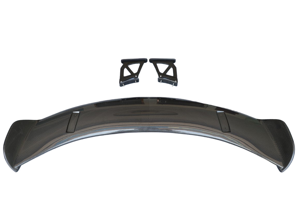 Porsche 981 Cayman (Base / S / GTS) 2012 2013 2014 2015 2016 & 718 982 Cayman (Base / T / S / GTS) 2017-ON with Aftermarket Parts - Rear Wing Dry Pre-preg Carbon Fiber from Dupont Tech