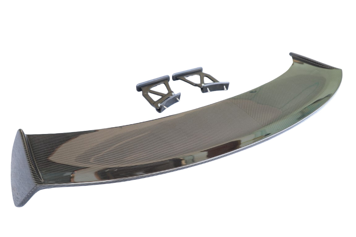 Porsche 981 Boxster (all models, including Base / S / GTS Spyder) 2012 2013 2014 2015 2016 & 718 982 Boxster (Base / T / S / GTS / Spyder) 2017-ON with Aftermarket Parts - Rear Wing Dry Pre-preg Carbon Fiber from Dupont Tech