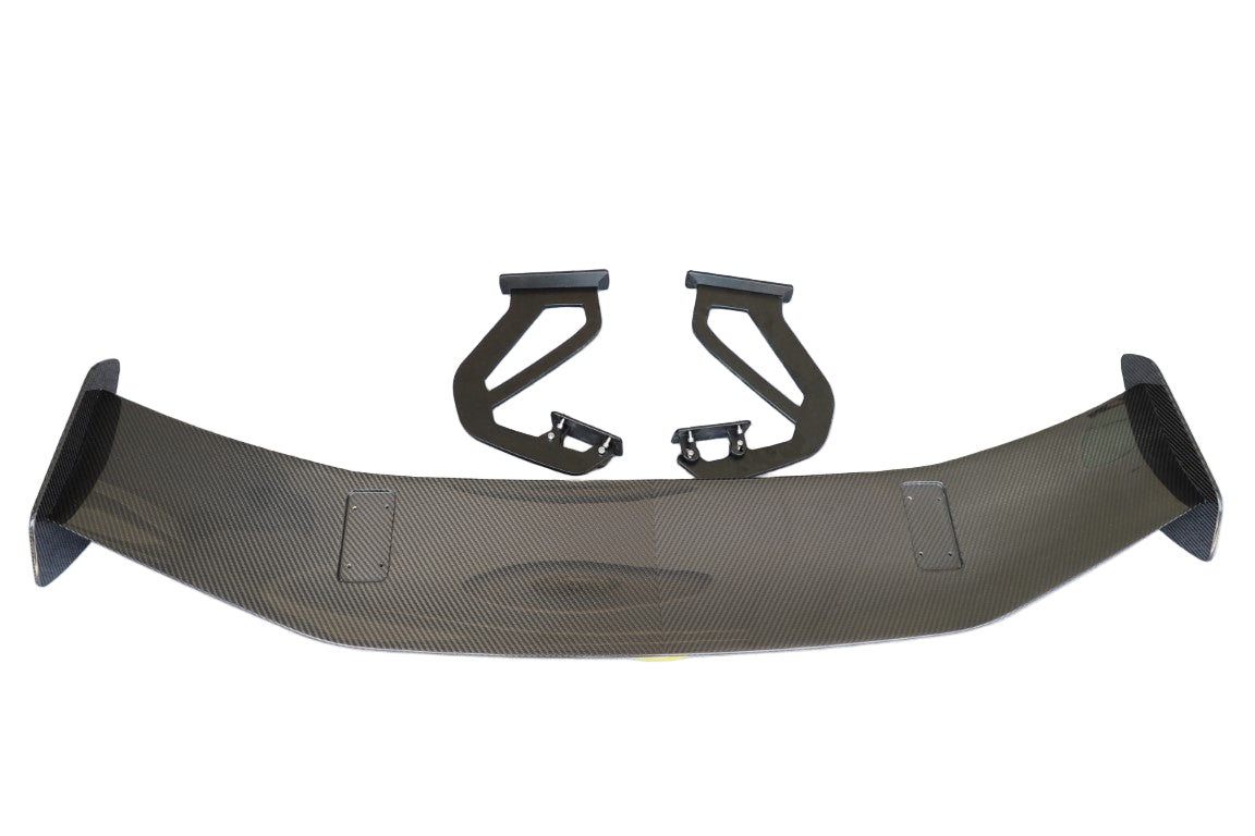 Porsche 981 Cayman (Base / S / GTS) 2012 2013 2014 2015 2016 & 718 982 Cayman (Base / T / S / GTS) 2017-ON with Aftermarket Parts - GT4RS Style Rear Wing Dry Pre-preg Carbon Fiber from Dupont Tech