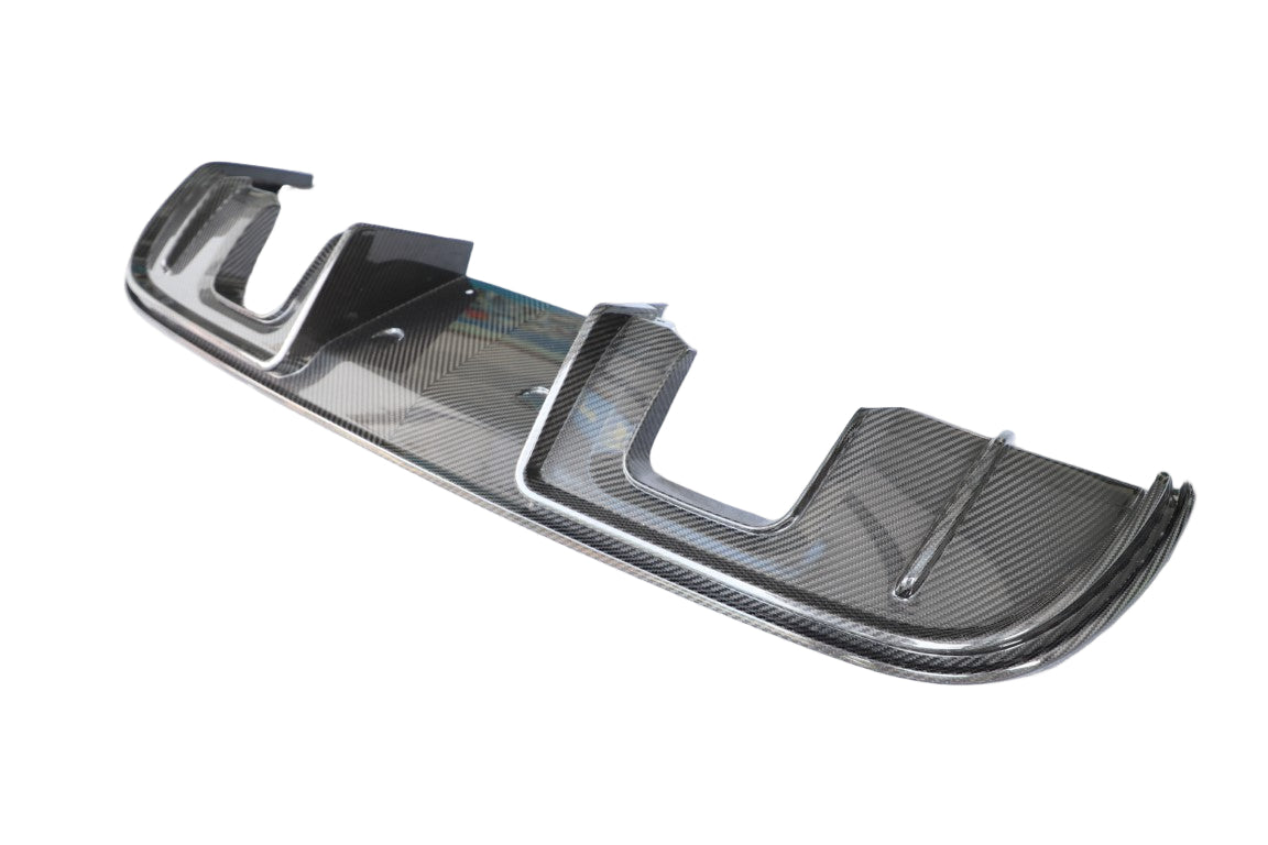 Porsche 718 982 981 Cayman & Boxster (Base / T / S / GTS / GT4 / Spyder) 2012-ON (This product can be installed on OEM 718 rear bumpers. For 981, DuPont Tech GT4/Spyder conversion rear bumper is required) with Aftermarket Parts - Rear Diffuser Dry Pre-preg Carbon Fiber from Dupont Tech