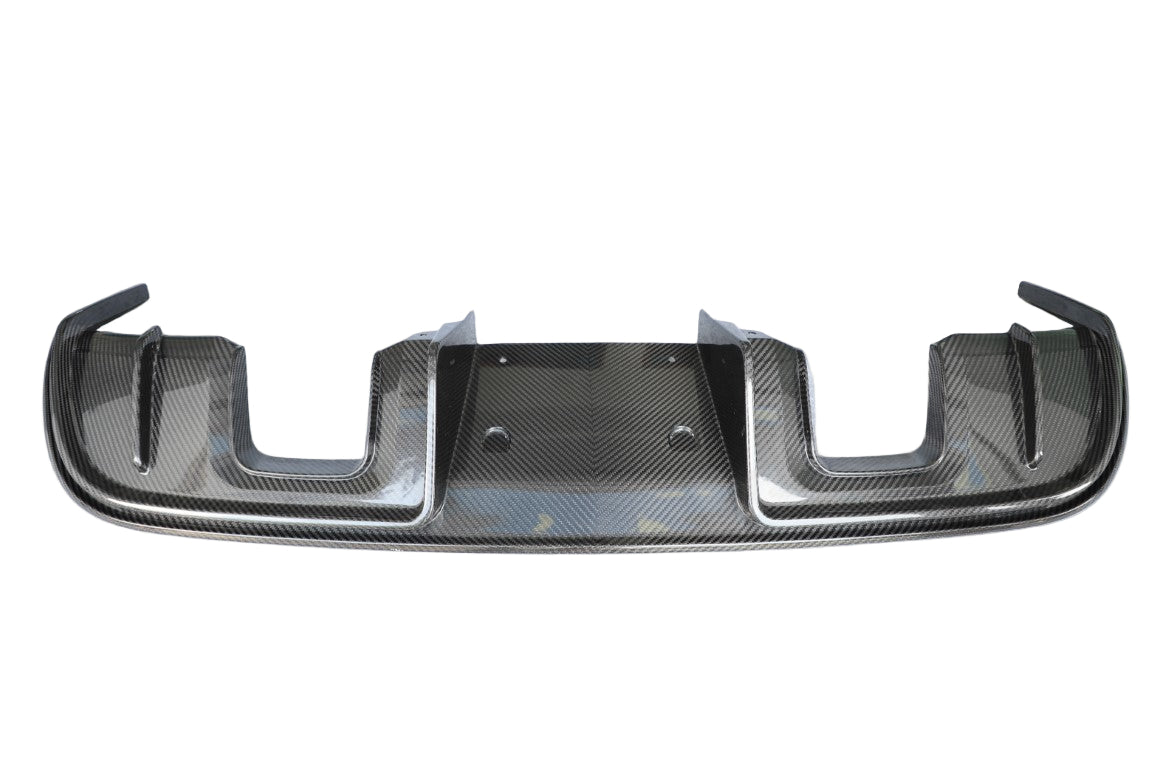 Porsche 718 982 981 Cayman & Boxster (Base / T / S / GTS / GT4 / Spyder) 2012-ON (This product can be installed on OEM 718 rear bumpers. For 981, DuPont Tech GT4/Spyder conversion rear bumper is required) with Aftermarket Parts - Rear Diffuser Dry Pre-preg Carbon Fiber from Dupont Tech