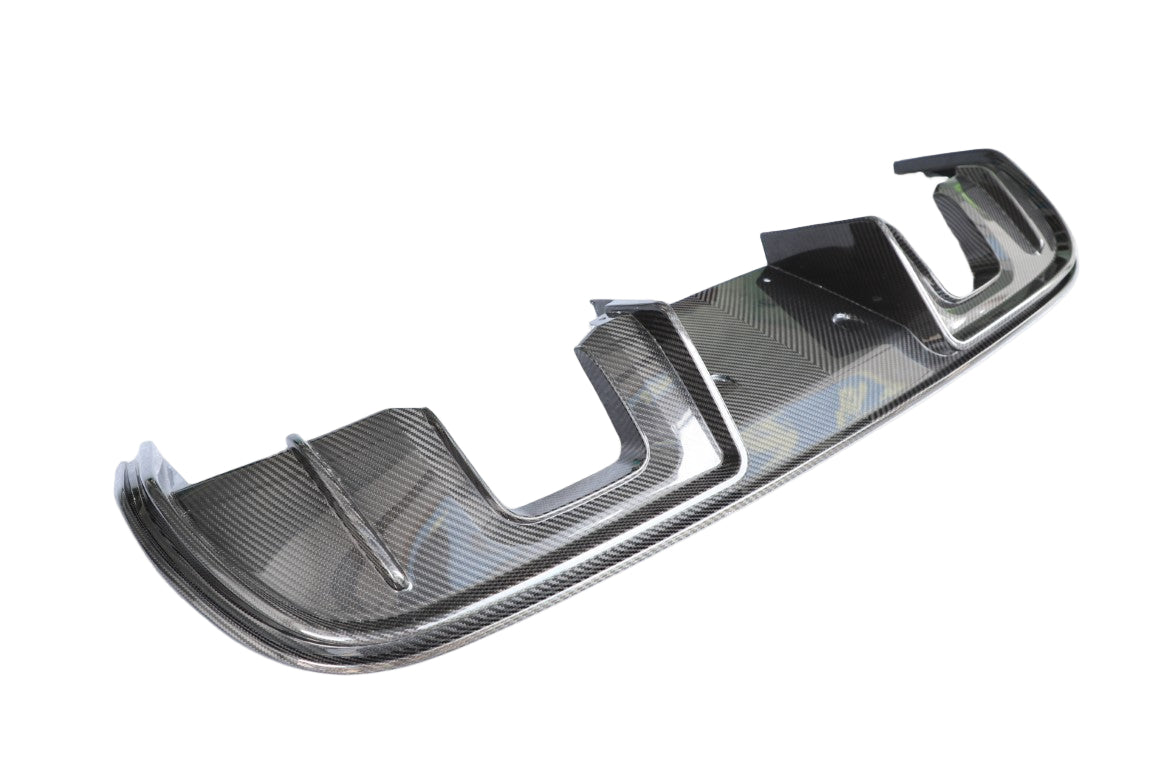 Porsche 718 982 981 Cayman & Boxster (Base / T / S / GTS / GT4 / Spyder) 2012-ON (This product can be installed on OEM 718 rear bumpers. For 981, DuPont Tech GT4/Spyder conversion rear bumper is required) with Aftermarket Parts - Rear Diffuser Dry Pre-preg Carbon Fiber from Dupont Tech