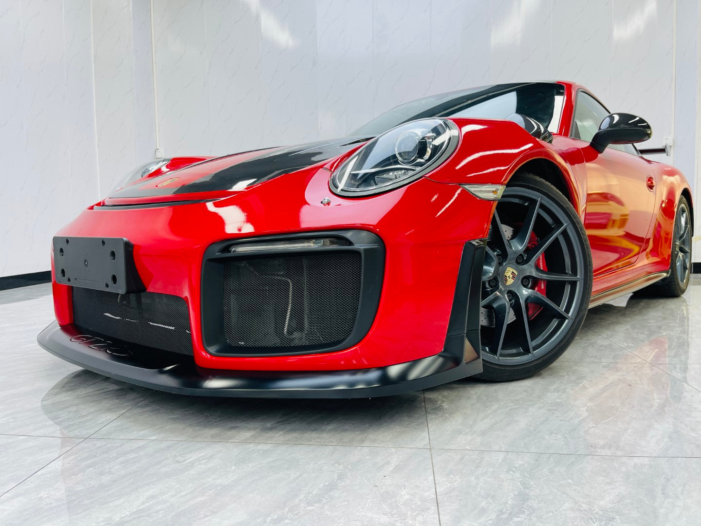 Porsche 911 991.1 Carrera Base/S/T/4/4S/Targa 4/Targa 4S/GTS/GT3/GT3RS/Turbo/Turbo S/GT3/GT3RS 2012 2013 2024 2015 2016 & 991.2 Carrera Base/S/T/4/4S/Targa 4/Targa 4S/GTS/GT3/GT3RS/Turbo/Turbo S 2017 2018 2019 with Aftermarket Parts – GT2RS Conversion Style Front Bumper & Trims PP Polypropylene / Dry Pre-preg Carbon Fiber from Dupont Tech