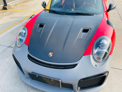 Porsche 911 991.1 Carrera Base/S/T/4/4S/Targa 4/Targa 4S/GTS/GT3/GT3RS/Turbo/Turbo S/GT3/GT3RS 2012 2013 2024 2015 2016 & 991.2 Carrera Base/S/T/4/4S/Targa 4/Targa 4S/GTS/GT3/GT3RS/Turbo/Turbo S 2017 2018 2019 with Aftermarket Parts – GT2RS Conversion Style Front Bumper & Trims PP Polypropylene / Dry Pre-preg Carbon Fiber from Dupont Tech