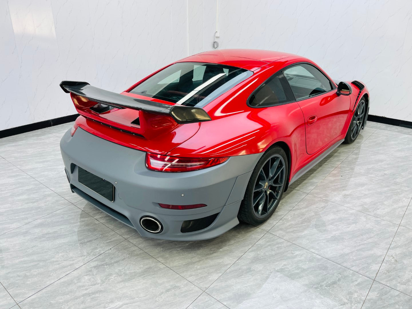 Porsche 911 991.1 Carrera Base/S/T 2012 2013 2014 2015 2016 & 991.2 Carrera Base/S/T 2017 2018 2019 with Aftermarket Parts – GT2RS Conversion Style Side Skirts PP Polypropylene
