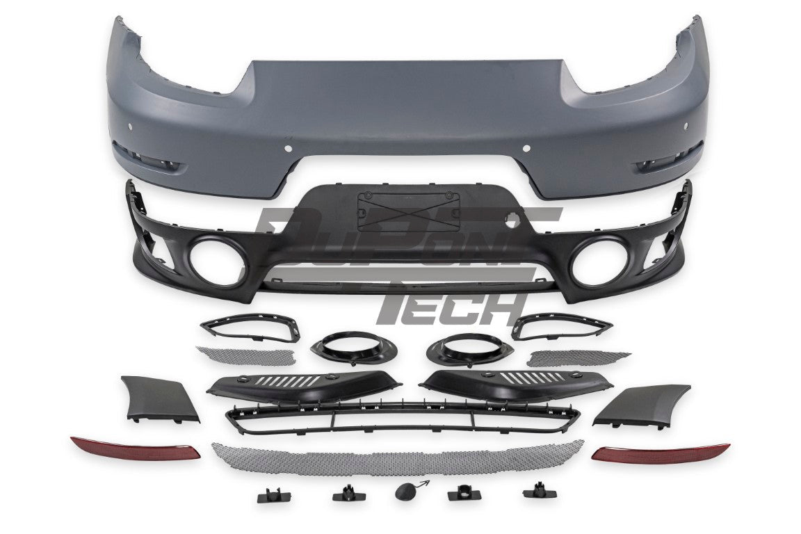 Porsche 911 991.1 991.1 Carrera Base/S/T 2012 2013 2014 2016 with Aftermarket Parts – GT2RS Conversion Style Rear Bumper & Trims PP Polypropylene / Dry Pre-preg Carbon Fiber from Dupont Tech
