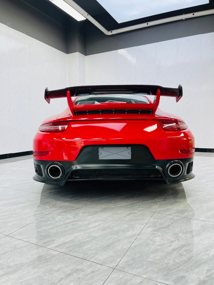 Porsche 911 991.1 991.1 Carrera Base/S/T 2012 2013 2014 2016 with Aftermarket Parts – GT2RS Conversion Style Rear Bumper & Trims PP Polypropylene / Dry Pre-preg Carbon Fiber from Dupont Tech