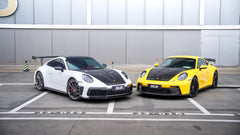 Porsche 911 992.1 Carerra Base/S/T/4/4S/Targa 4/Targa 4S/GTS 2020 2021 2022 2023 2024 & 911 992.2 Carerra Base/S/T/4/4S/Targa 4/Targa 4S/GTS 2025-ON with Aftermarket Parts - GT3 Conversion Style Side Skirts Dry Pre-preg Carbon Fiber from Dupont Tech