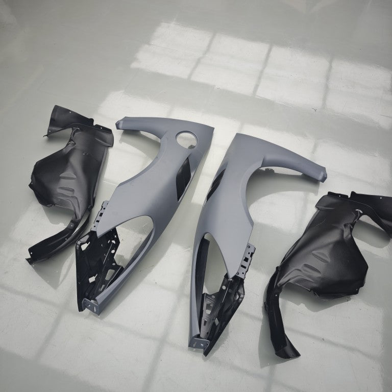 Porsche 981 Cayman & Boxster (all models, including Base / S / GTS / GT4 / Spyder) 2012 2013 2014 2015 2016 with Aftermarket Parts - RS Style Front Fenders & PP Polypropylene from&nbsp;Dupont Tech