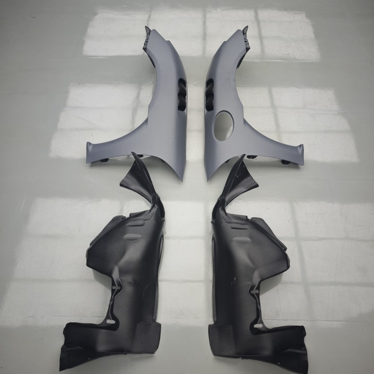 Porsche 981 Cayman & Boxster (all models, including Base / S / GTS / GT4 / Spyder) 2012 2013 2014 2015 2016 with Aftermarket Parts - RS Style Front Fenders & PP Polypropylene from Dupont Tech
