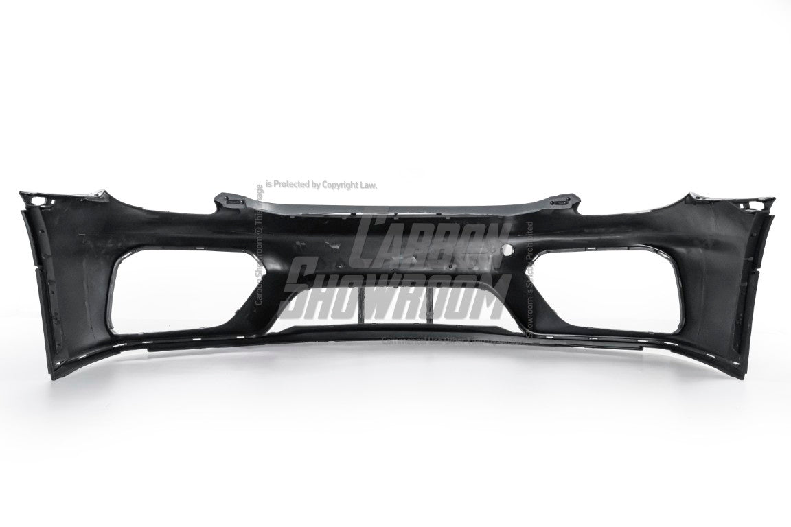 Porsche 981 Cayman & Boxster (all models, including Base / S / GTS / GT4 / Spyder) 2012 2013 2014 2015 2016 with Aftermarket Parts – GT4 Conversion Style Front Bumper & Trims (with & without GT4 Logo) PP Polypropylene / Dry Pre-preg Carbon Fiber from Dupont Tech