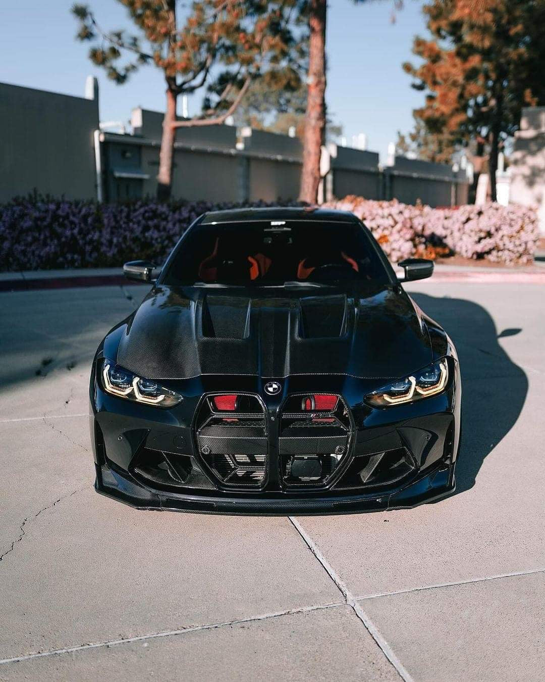 BMW M3 / M3C G80 G81 & M4 / M4C G82 G83 2021 2022 2023 2024 with Aftermarket Parts -?Hood Bonnet?Double-sided Pre-preg Carbon Fiber?from TAKD Carbon