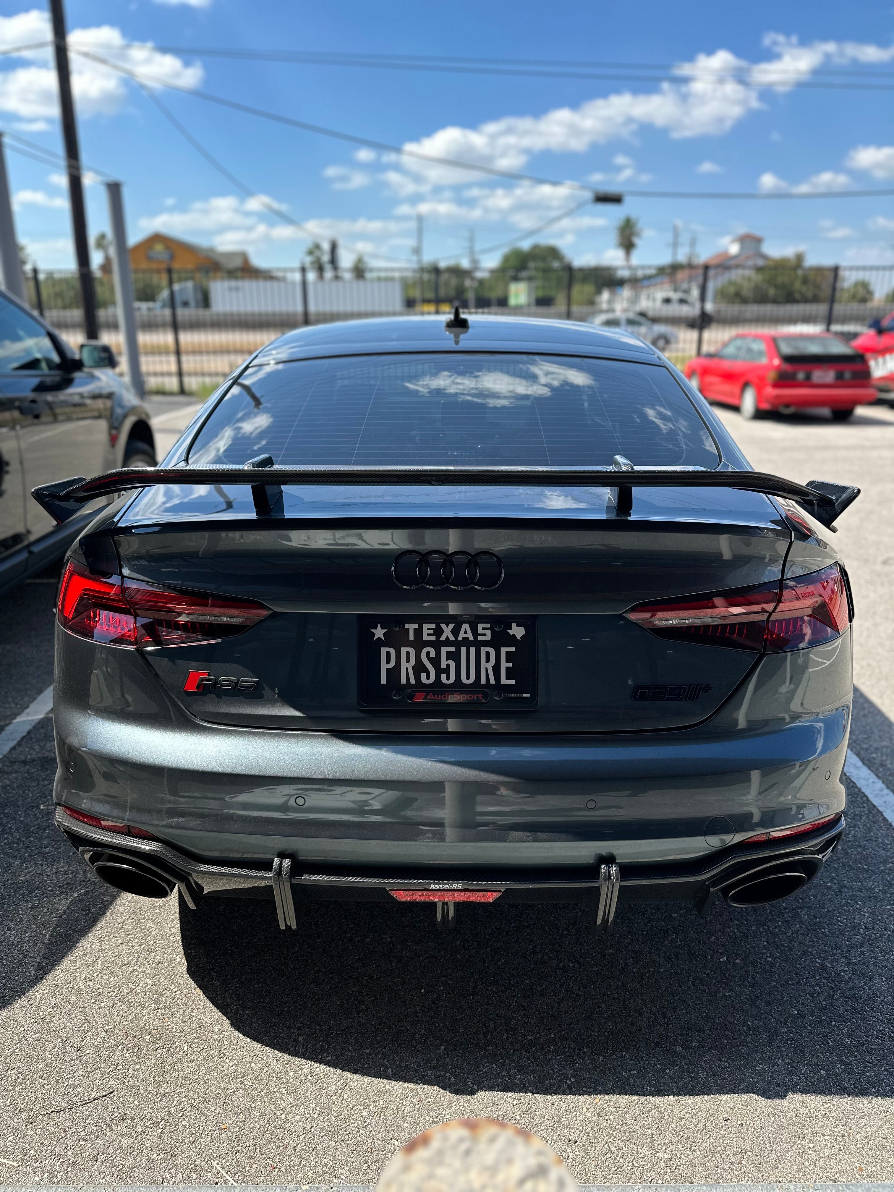 Audi RS5 B9 2018 2019 2020 with Aftermarket Parts - Rear Diffuser Pre-preg Carbon Fiber from Karbel Carbon