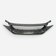 Honda Civic Type-R FK8 2017 2018 2019 2020 2021 with Aftermarket Parts - JS Style Front Grill & Front grill Emblem holder Carbon Fiber / FRP from EPR USA