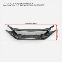 Honda Civic Type-R FK8 2017 2018 2019 2020 2021 with Aftermarket Parts - JS Style Front Grill & Front grill Emblem holder Carbon Fiber / FRP from EPR USA