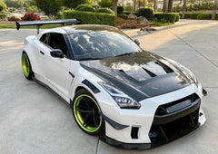 Nissan GTR R35 CBA 2008 2009 2010 2011 with Aftermarket Parts - Front Bumper Canard Carbon Fiber / FRP from EPR USA