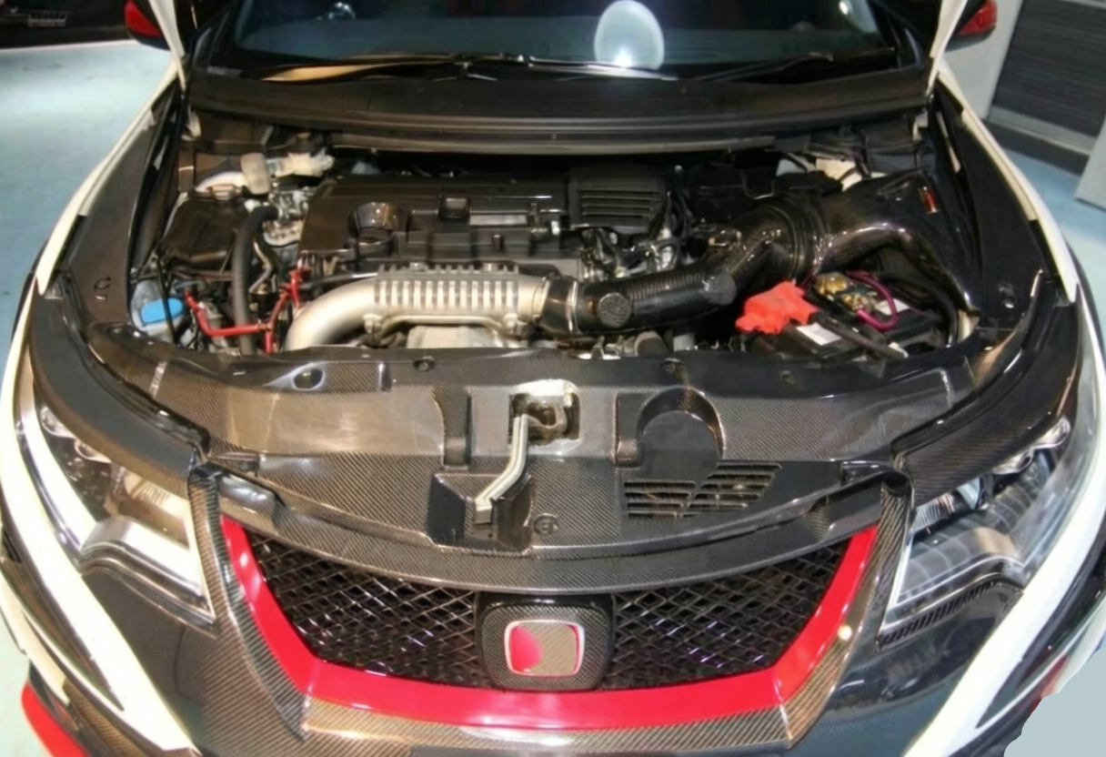 Honda Civic Type R FK2 2012 2013 2014 2015 with Aftermarket Parts - Cooling Panel Carbon Fiber from EPR USA