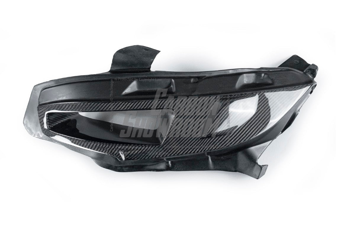 Honda Civic Type-R FK8 2017 2018 2019 2020 2021 & Civic 10th Gen FC1 FC2 FC5 FC6 2016 2017 2018 2019 2020 2021 & Civic 10th Gen FC3 FC4 2017 2018 2019 2020 2021 & Civic 10th Gen FK7 2017 2018 2019 2020 2021 with Aftermarket Parts - EPA Headlight Intake Duct LHD Driver Side & Headlight Intake Duct LHD Passenger Side Carbon Fiber / FRP from EPR USA