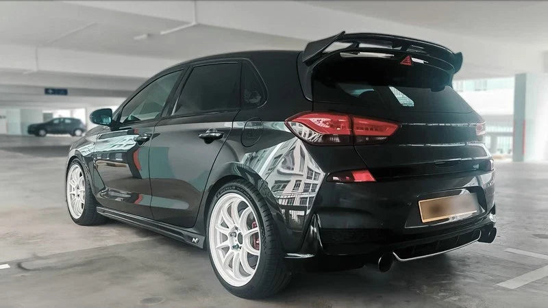 Hyundai Elantra GT N line Sport Base PD 2018–2020 with Aftermarket Parts - EPA Rear Lip Spoiler Carbon Fiber / FRP from EPR USA