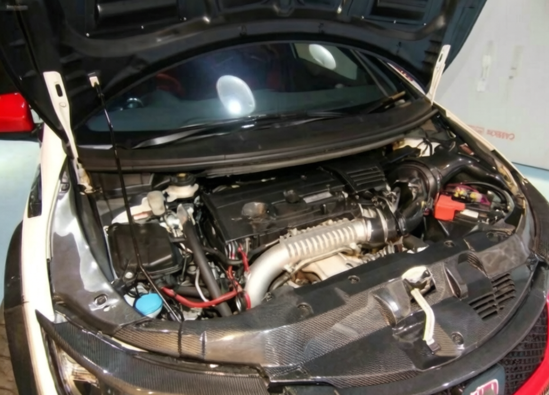 Honda Civic Type R FK2 2012 2013 2014 2015 with Aftermarket Parts - Engine Bay Side Panel Cover Carbon Fiber from EPR USA