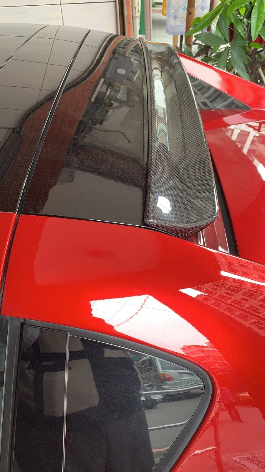 Mazda MX5 Miata RF Grand Touring Club ND1 ND2 ND3 2016 2017 2018 2019 2020 2021 2022 2023 2024 2025 with Aftermarket Parts - GV Style Rear Roof Spoiler Carbon Fiber from EPR USA