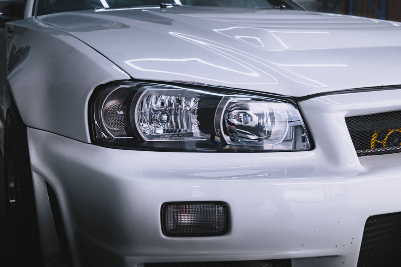 Nissan R34 GTR ER34 GTT 1999 2000 2001 2002 2003 2004 with Aftermarket Parts - Headlight (LED) ABS from EPR USA