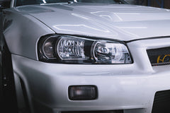 Nissan R34 GTR ER34 GTT 1999 2000 2001 2002 2003 2004 with Aftermarket Parts - Headlight (LED) ABS from EPR USA