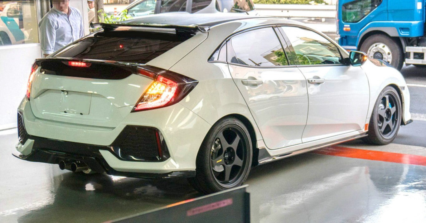 Honda Civic 10th Gen FK7 2017 2018 2019 2020 2021 with Aftermarket Parts - SP Style Roof Spoiler Carbon Fiber / FRP from EPR USA