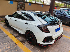 Honda Civic 10th Gen FK7 2017 2018 2019 2020 2021 with Aftermarket Parts - SP Style Roof Spoiler Carbon Fiber / FRP from EPR USA