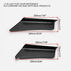 Honda Civic Type-R FK8 2017 2018 2019 2020 2021 with Aftermarket Parts - EPA Front Bumper Canard Carbon Fiber / FRP from EPR USA