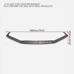 Honda Civic Type-R FK8 2017 2018 2019 2020 2021 with Aftermarket Parts - EPA Front Lip Carbon Fiber / FRP from EPR USA