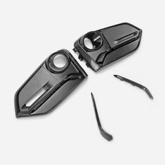 Honda Civic Type-R FK8 2017 2018 2019 2020 2021 with Aftermarket Parts - Front Fog Light Cover Replacement PP from EPR USA